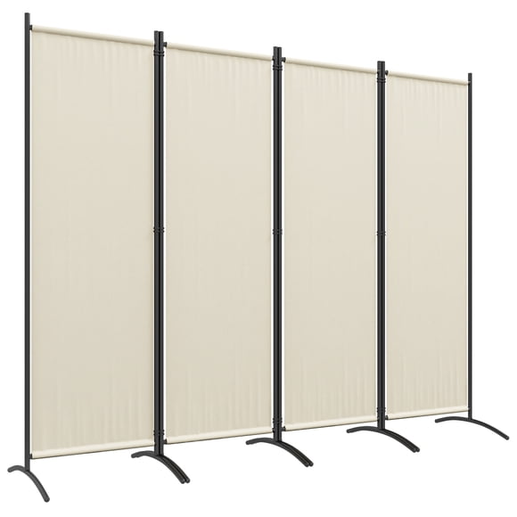 Outsunny Room Divider, 5.6FT Folding Privacy Screen, Cream White