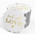 thumbnail image 4 of Inkdotpot 100 Pack Real Gold Foil Paper Tags Made With Love Text Favor Hang Tags, 4 of 6