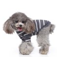 thumbnail image 2 of Vêtements pour Animaux Chandail Col Roulé Rayé Deux-Pièces Chandail pour Animaux, 2 of 9