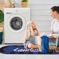 thumbnail image 4 of Tapis damier classique à sous-couche en caoutchouc de la collection Laundry, 4 of 9