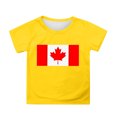 thumbnail image 1 of T-shirt à Manches Courtes pour Filles de la Fête du Canada, Col Rond d'Été, Coupe Décontractée, Chandails de Base, 1 of 4