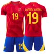 thumbnail image 1 of Boys Girls Kids Spain Home RODRIGO 16# LAMINE YAMAL 19# Football Jersey Suit, 1 of 2