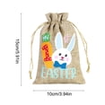 thumbnail image 3 of Fridja New Home Essentials Easter Gift Bag Bunny Eggs Elementss Children's Easter Linen Drawstring Candy Bag, 3 of 6