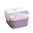 thumbnail image 1 of Lunch Box For Kids Adults 1100 Ml Lunch Box Container With 2 Floors 3 Compartments Leak Proof Container 2 In 1 Spoon Fork Ideal Box For School, 1 of 9