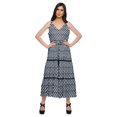 thumbnail image 1 of Moomaya Robe Longue Maxi pour Femmes en Coton Imprimé à Bretelles Spaghetti et Col en V, 1 of 6