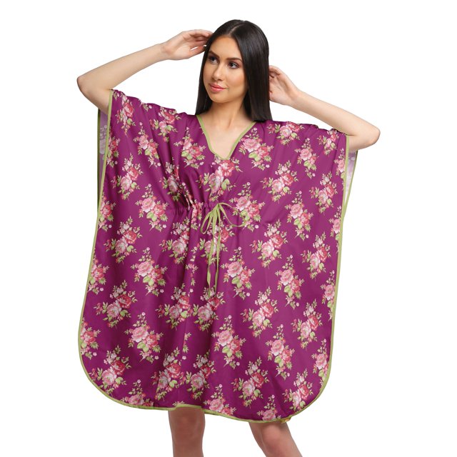 Moomaya Robe Caftan Imprimée de Couverture de Bikini Robes Caftan pour Femmes Grande Taille