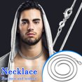 thumbnail image 4 of 1mm Silver Plated Snake Chain For Men And Women, 4 of 8