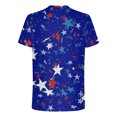 thumbnail image 5 of Chandails en Molleton Snoarin pour Hommes Mode Hommes Manches Courtes Col Rond Imprimé T-Shirt Décontracté Hauts Blouse Chemises du 4 Juillet pour Hommes en Liquidation, 5 of 5