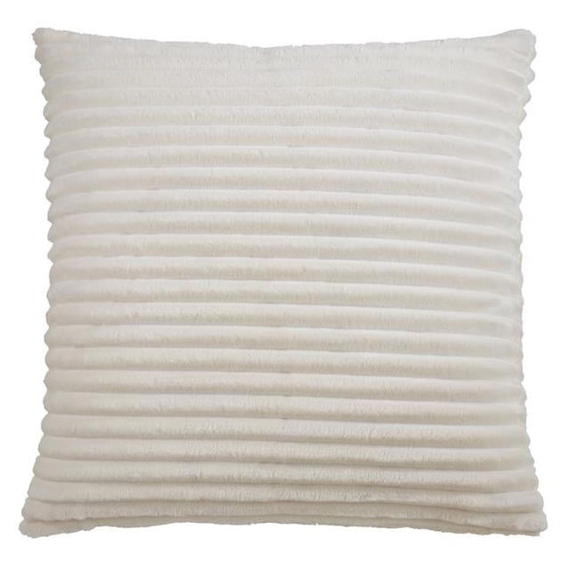 Saro Lifestyle 189.I18S 18 in. Faux Rabbit Fur Poly Filled Throw Pillow, Ivory