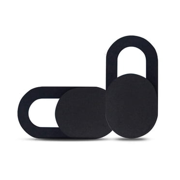 IllmTech - Webcam Cover 2 Pack, Ultra Thin Slider Web Camera Privacy Cover with Strong Adhesive, Protects Privacy for Most Laptops, Tablets, and Smartphones – Black Color