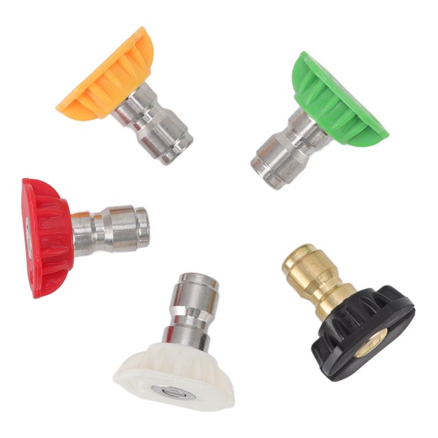 Pointes de Buse de Nettoyeur Haute Pression, Différents Angles de Pulvérisation Durable en Forme de Ventilateur Raccord Rapide Largement Utilisé Kit de Buse de Rinçage de Grande Surface pour Jardin 030 1.07mm / 0.042in