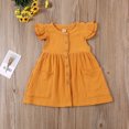thumbnail image 4 of Xingqing Kids Baby Girls Organic Cotton Ruffled Tunic Dress Swing Sundress Princess, 4 of 8