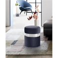 thumbnail image 2 of Meridian Furniture Hailey Contemporary Velvet Ottoman/Stool in Gray, 2 of 8