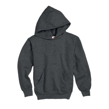 Hanes Youth ComfortBlend EcoSmart Pullover Hoodie, XS, Charcoal Heather, XS