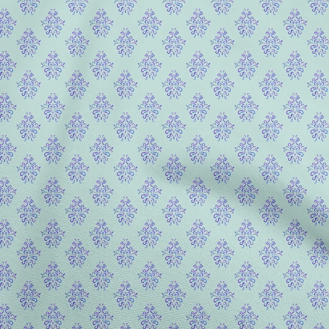 oneOone Georgette Viscose Bluish Violet Fabric Block Sewing Craft Projects Fabric Prints By Yard 42 Inch Wide-XT