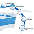 thumbnail image 4 of Collapsible Kitchen Sink, 2.4 Gallon Foldable Dish Basin with Drain Plug, Space-Saving Wash Tub for Camping, RV, Apartments, Laundry & Washing Dishes/Fruits, 4 of 7