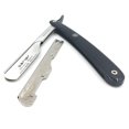thumbnail image 4 of Parker PTB « Push Type Blade Load » Bord Droit Barbier / Shavette Razor avec Bras de Lame en Acier Inoxydable et 5 Lames en Acier Inoxydable Shark, 4 of 5