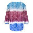 thumbnail image 4 of Hauts d'Été pour Femmes 2023 Mode Féminine Manches Trois-Quarts Col Rond Rétro Imprimé de Pâques Blouse Ample Bohemian T-Shirt Grande Taille pour Femmes, 4 of 5
