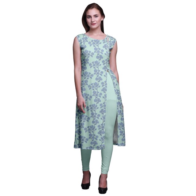 Bimba Kurtis Droits pour Femmes Robe Kurti Imprimée Haut Indien Tunique pour Dames