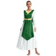 thumbnail image 1 of Nyeemya Robe de Danse Sans Manches Métallique Ourlet Irrégulier Vert L/TG, 1 of 7