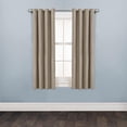 thumbnail image 1 of Mainstays Faux Suede 63" Drapery Grommet Window Curtains Panel, Taupe, 1 of 6