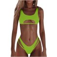 thumbnail image 1 of Birdeem Ensembles de Bikinis pour Femmes, Couleur Unie, Mode Décontractée, à Larges Bretelles, Ajourés, 1 of 8