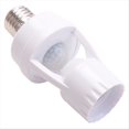 thumbnail image 2 of 3PCS AC 110-220V 360° Pir Induction Motion Sensor IR Infrared Human E27 Plug Socket Switch Base Led Bulb Lamp Holder,3 * Infrared motion sensor holder,White, 2 of 10