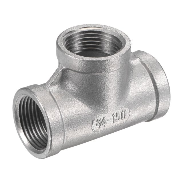 Unique Bargains 3/4 NPT Female Thread Tee Pipe Fitting Hose Adapter 304 Stainless Steel