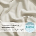 thumbnail image 3 of Bamboo Sheets Set of 4 - Rayon from Bamboo Cooling Bed Sheets, 16" Deep Pocket Fitted Sheet for Hot Sleepers, Queen Size Soft Wrinkle-Resistant Bedding, 3 of 8
