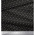 thumbnail image 2 of Soimoi Black polyester Crepe Fabric Line & Circle Geometric Printed Fabric 1 Yard 42 Inch Wide, 2 of 3