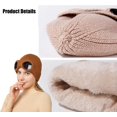 thumbnail image 2 of Unisex Solid Color Goggle Lens Design Beanie Hat,Beanie Winter Hat with Goggles, 2 of 4