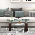 thumbnail image 4 of Costway Rectangle Glass Coffee Table Metal Legs End Table Livingroom Coffee, 4 of 10