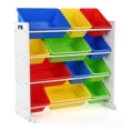 thumbnail image 1 of Humble Crew Tot Tutors Toy Storage Organizer with 12 Storage Bins, Espresso, 1 of 7