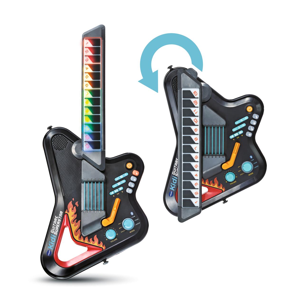 VTech Kidi Guitare Superstar pour créer de la musique, former un groupe, jouer à des jeux et plus encore pour les enfants - Version Française, 5+ Ans