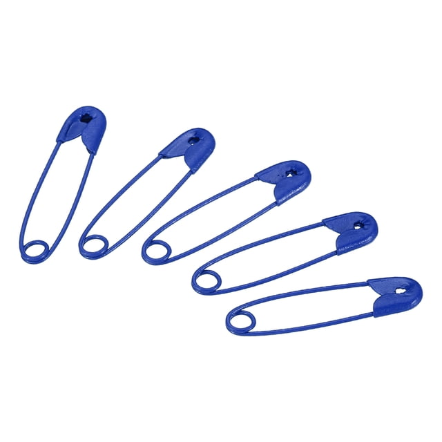 Uxcell Safety Pins 0.98 Inch Metal Small Sewing Pins Blue 500Pcs