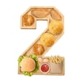 thumbnail image 5 of wycnly Number Tray Fruit Cheese Platter Vegetable Food Wooden Board Large 11.6in Fillable Frame Party Snack Serving Clearance, 5 of 5