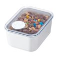 thumbnail image 1 of iDesign Recycled Plastic Small Dry Goods Kitchen Canister with Airtight Lid –800mL, White, 1 of 7