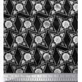 thumbnail image 1 of Soimoi Poly Georgette Fabric Floral Block Fabric Prints by Yard 42 Inch Wide, 1 of 3