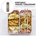 thumbnail image 2 of EIGTHTAIL Travel Spoon Fork Chopsticks Set Reusable Silverware Lunch Portable Pp Plastic Pink, 2 of 6