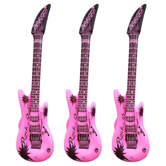 YANGHONGY Grande Guitare Gonflable Jouet pour Enfants Déguisement Fête Accessoires de Scène Instrument de Musique Gonflable de Simulation pour Enfants 3 Pcs
