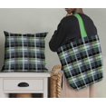 thumbnail image 4 of Soimoi Green Modal Satin Fabric Check Check Print Fabric by the Yard 42 Inch Wide, 4 of 4