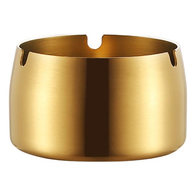 RYRDWP Cendrier Rond en Acier Inoxydable Résistant aux Hautes Températures Résistant aux Chutes 7.9x7.9x4.9cm