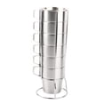 thumbnail image 1 of Cups Set, Delaman Stainless Steel Cups Water Beer Coffee Drinking Cup with Grip Handle 6PCS, 1 of 8