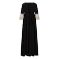 thumbnail image 4 of Tqyyweavej Robe Victorienne pour Femmes Robes Médiévales Renaissance Manches 3/4 Vintage Reine Mariage Soirée Robes de Bal Déguisement d'Halloween, 4 of 5