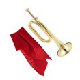 thumbnail image 2 of Blowing Bugle Signal Musical Instrument Scout Bugle Solid Copper and Brass Bugle Style A, 2 of 8