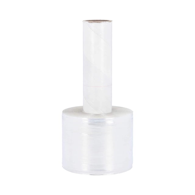 Stretch Wrap Film, Extended Core Handle Shrink Wrap, Clear, 4 Inch x 1000 Feet, 80 Gauge, 12 Pack