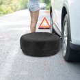 thumbnail image 4 of Raindrops Universal Black Tire Protective Cover for Car Spare Tires with Windproof Hook Waterproof Sun Protection, 4 of 8