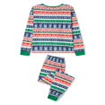 thumbnail image 3 of Christmas Matching Family Pajamas Elk Snowflake Print PJs Sleepwear Holiday Loungewear Set, 3 of 7