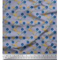 thumbnail image 1 of Soimoi polyester Crepe Fabric Leaves & Floral Fabric Prints By Yard 42 Inch Wide, 1 of 3