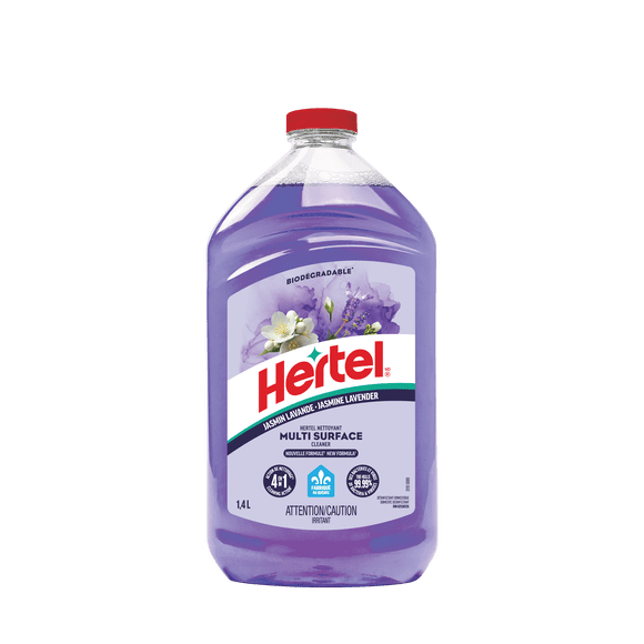 Hertel Multi-surface cleaning disinfectant dilutable, Jasmine lavender, 1.4L